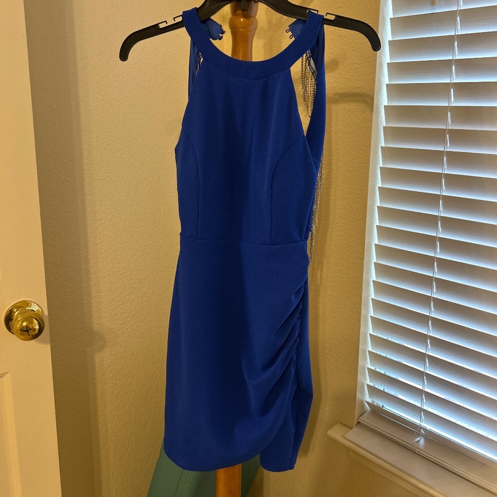 Sincerely Jules Blue Open Back Mini Dress